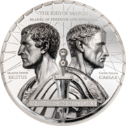 2 Unzen Silbermünze Caesar vs. Brutus 2 Unzen Silbermünze Caesar vs. Brutus