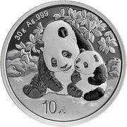 Silbermünze China Panda 30 Gramm 2024
